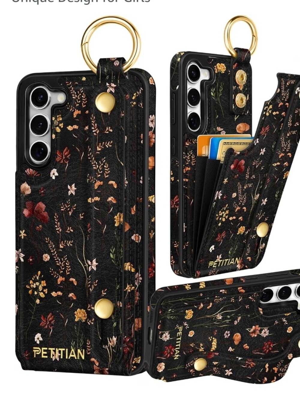 New Petitian Samsung Galaxy S23 Floral Wallet Case Card Holder